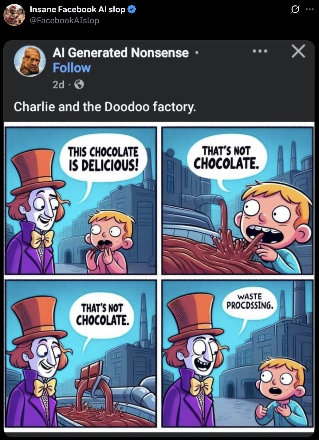 It was never chocolate.